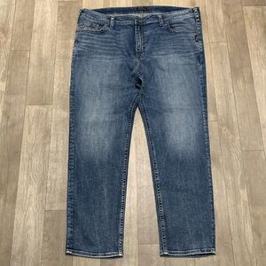 Mens Silver Grayson Washed Straight Leg‎ Denim Jeans (Like New)